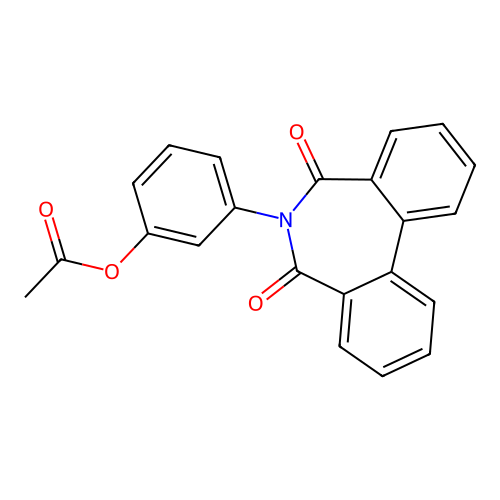 3-(5,7-dioxo-5,7-dihydro-6H-dibenzo[c,e]azepin-6-yl)phenyl acetate structure