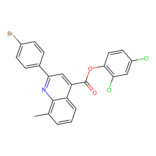 2,4-Dichlorophenyl 2-(4-bromophenyl)-8-methylquinoline-4-carboxylate structure