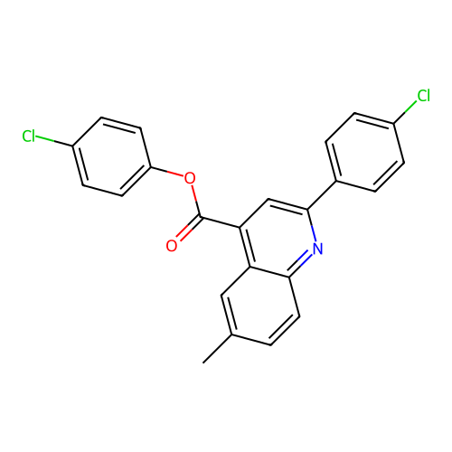 4-Chlorophenyl 2-(4-chlorophenyl)-6-methylquinoline-4-carboxylate structure