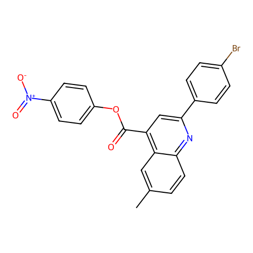 4-Nitrophenyl 2-(4-bromophenyl)-6-methylquinoline-4-carboxylate structure