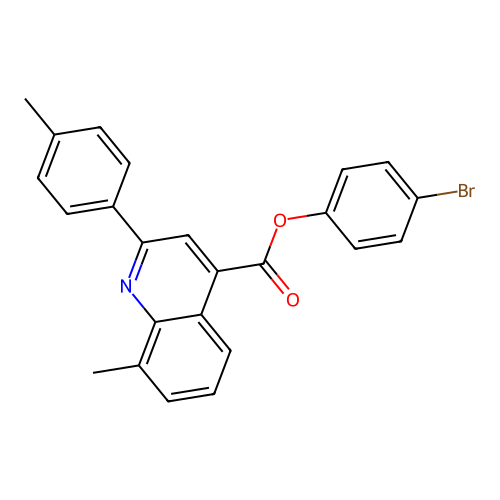 4-Bromophenyl 8-methyl-2-(4-methylphenyl)quinoline-4-carboxylate structure