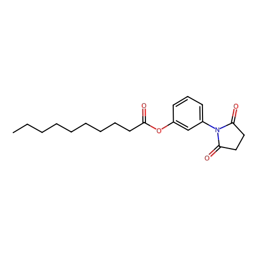 3-(2,5-Dioxopyrrolidin-1-yl)phenyl decanoate structure
