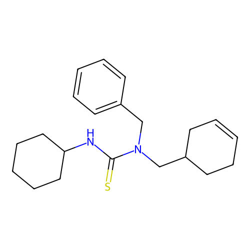 1-Benzyl-1-(cyclohex-3-en-1-ylmethyl)-3-cyclohexylthiourea structure
