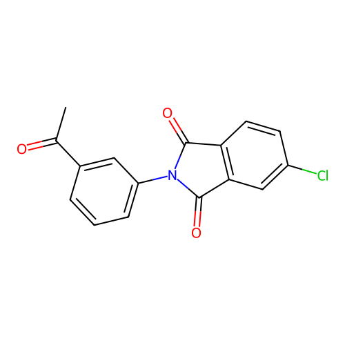 2-(3-acetylphenyl)-5-chloro-1H-isoindole-1,3(2H)-dione structure