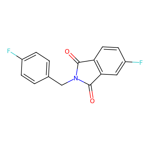 5-fluoro-2-(4-fluorobenzyl)-1H-isoindole-1,3(2H)-dione structure