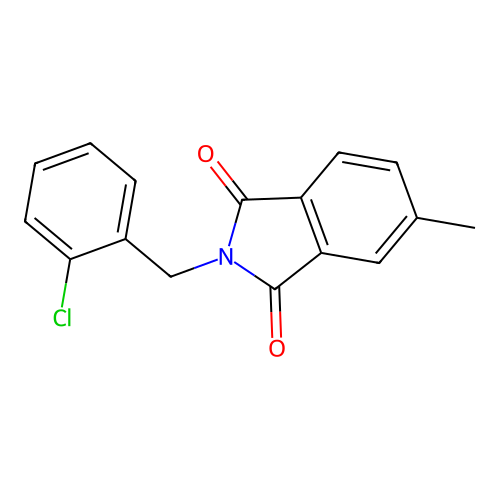 2-(2-chlorobenzyl)-5-methyl-1H-isoindole-1,3(2H)-dione structure