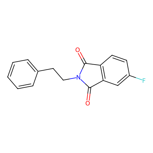 5-fluoro-2-(2-phenylethyl)-1H-isoindole-1,3(2H)-dione structure