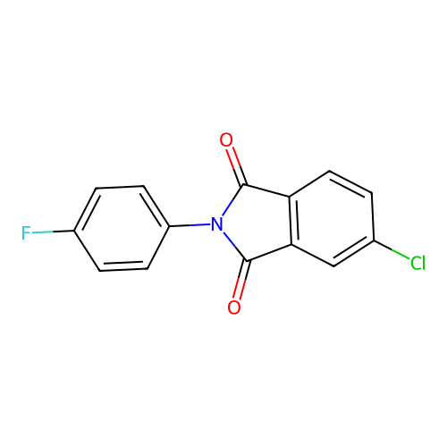 5-chloro-2-(4-fluorophenyl)-1H-isoindole-1,3(2H)-dione structure