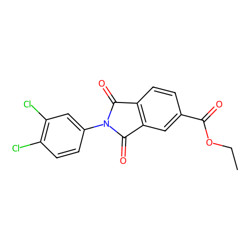 ethyl 2-(3,4-dichlorophenyl)-1,3-dioxo-2,3-dihydro-1H-isoindole-5-carboxylate structure