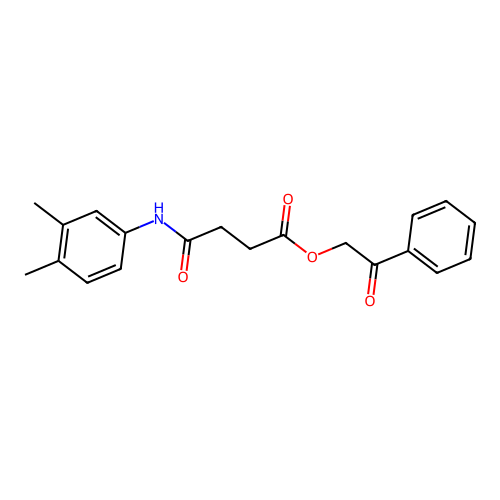 Phenacyl 4-(3,4-dimethylanilino)-4-oxobutanoate structure