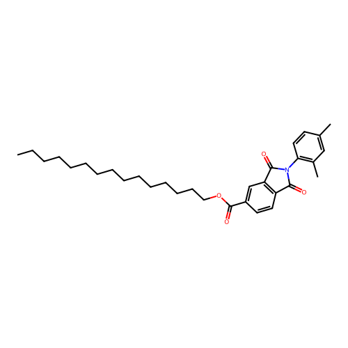 Pentadecyl 2-(2,4-dimethylphenyl)-1,3-dioxoisoindole-5-carboxylate structure