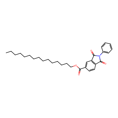 Pentadecyl 1,3-dioxo-2-phenylisoindole-5-carboxylate structure