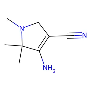 4-amino-1,5,5-trimethyl-2,5-dihydro-1H-pyrrole-3-carbonitrile structure