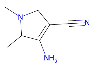 4-amino-1,5-dimethyl-2,5-dihydro-1H-pyrrole-3-carbonitrile structure