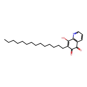 8-Hydroxy-7-tetradecylquinoline-5,6-dione structure