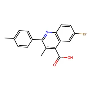 6-Bromo-3-methyl-2-(4-methylphenyl)quinoline-4-carboxylic acid structure