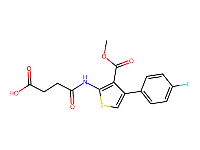 4-[[4-(4-Fluorophenyl)-3-methoxycarbonylthiophen-2-yl]amino]-4-oxobutanoic acid structure