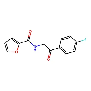 N-[2-(4-fluorophenyl)-2-oxoethyl]furan-2-carboxamide structure