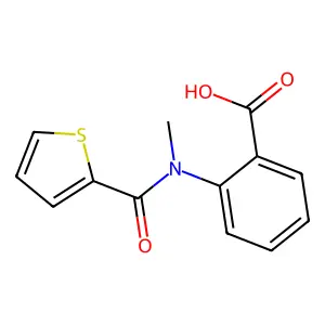 2-(N-methylthiophene-2-amido)benzoic acid structure