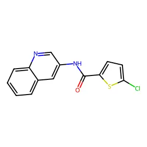 5-chloro-N-quinolin-3-ylthiophene-2-carboxamide structure