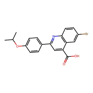 6-Bromo-2-(4-isopropoxyphenyl)quinoline-4-carboxylic acid structure
