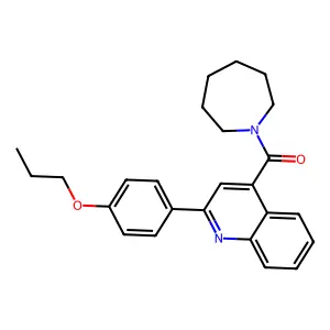 Azepan-1-yl-[2-(4-propoxyphenyl)quinolin-4-yl]methanone structure