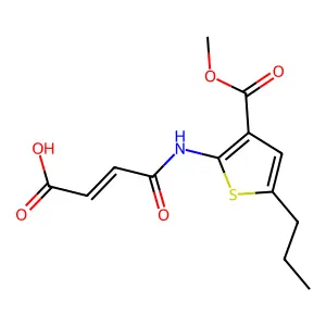 4-[(3-Methoxycarbonyl-5-propylthiophen-2-yl)amino]-4-oxobut-2-enoic acid structure