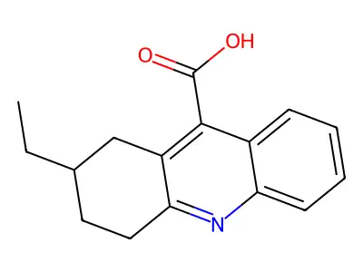 2-Ethyl-1,2,3,4-tetrahydroacridine-9-carboxylic acid structure