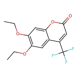 6,7-Diethoxy-4-(trifluoromethyl)coumarin structure