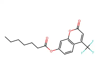 [2-oxo-4-(trifluoromethyl)chromen-7-yl] Heptanoate structure