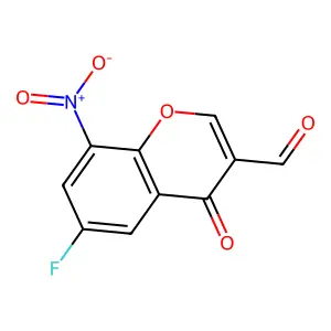 6-Fluoro-8-nitrochromone-3-carboxaldehyde structure