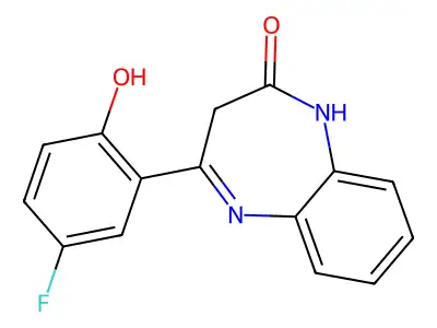 1,3-Dihydro-4-(5-fluoro-2-hydroxyphenyl)-2H-1,5-benzodiazepin-2-one structure