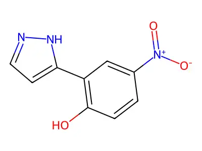 4-Nitro-2-(1H-pyrazol-3-yl)phenol structure