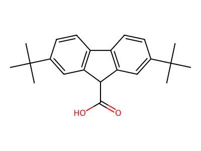 2,7-Di-tert-butylfluorene-9-carboxylic acid structure