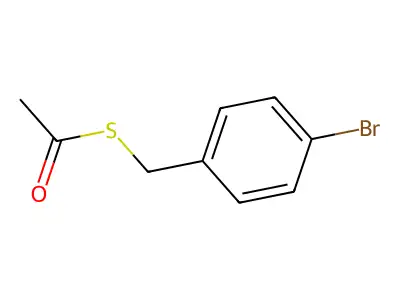 S-[(4-Bromophenyl)methyl] ethanethioate structure