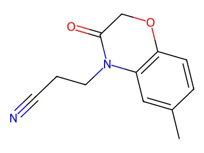 3-(6-Methyl-3-oxo-2,3-dihydro-4H-1,4-benzoxazin-4-yl)propanenitrile structure