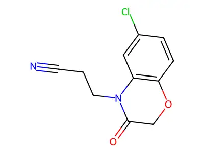 3-(6-Chloro-3-oxo-1,4-benzoxazin-4-yl)propanenitrile structure