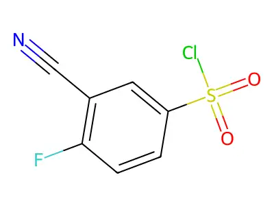 3-Cyano-4-fluorobenzenesulfonyl chloride structure