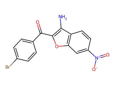 3-Amino-2-(4-bromobenzoyl)-6-nitrobenzofuran structure
