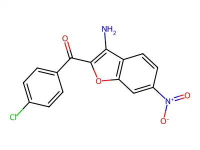3-Amino-2-(4-chlorobenzoyl)-6-nitrobenzofuran structure