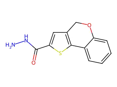 4H-Thieno(3,2-c)(1)benzopyran-2-carboxylic acid hydrazide structure