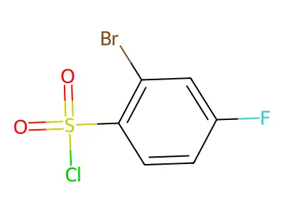 2-Bromo-4-fluorobenzene-1-sulfonyl chloride structure