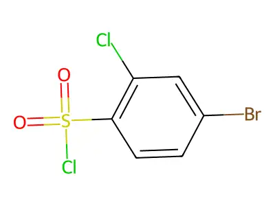 4-Bromo-2-chlorobenzenesulfonyl chloride structure