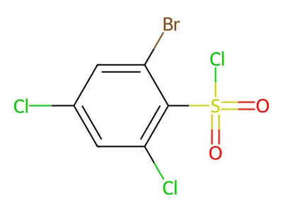 2-Bromo-4,6-dichlorobenzenesulfonyl chloride structure