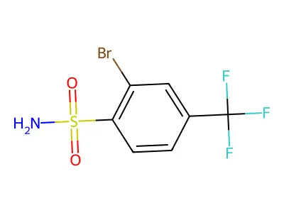 2-Bromo-4-(trifluoromethyl)benzenesulfonamide structure