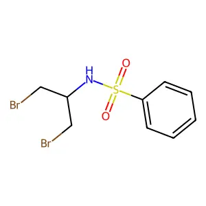 N-(1,3-dibromopropan-2-yl)benzenesulfonamide structure