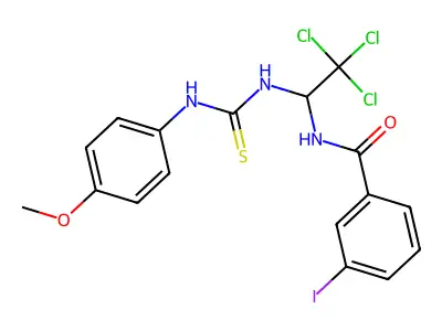 3-iodo-N-(2,2,2-trichloro-1-{[(4-methoxyanilino)carbothioyl]amino}ethyl)benzamide structure