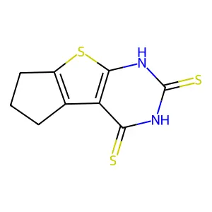 1,5,6,7-tetrahydro-2H-cyclopenta[4,5]thieno[2,3-d]pyrimidine-2,4(3H)-dithione structure