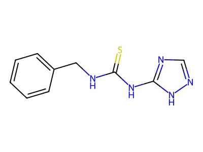 [benzylamino](1H-1,2,4-triazol-3-ylamino)methane-1-thione structure