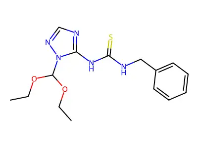 1-Benzyl-3-[2-(diethoxymethyl)-1,2,4-triazol-3-yl]thiourea structure